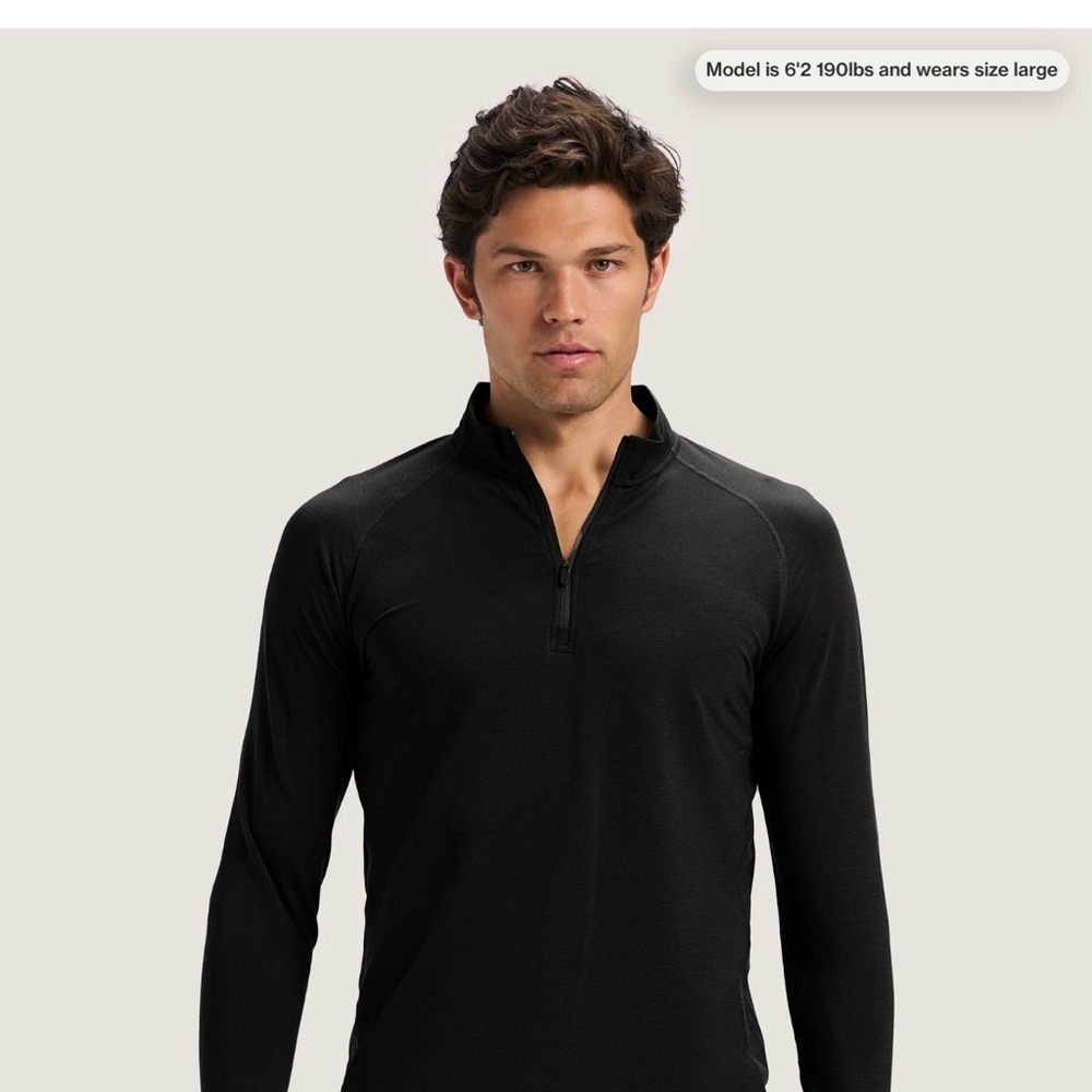 “Haus” Men's NWT Black Fitted Performance Quarter-Zip Pullover XL (gohaus.com)